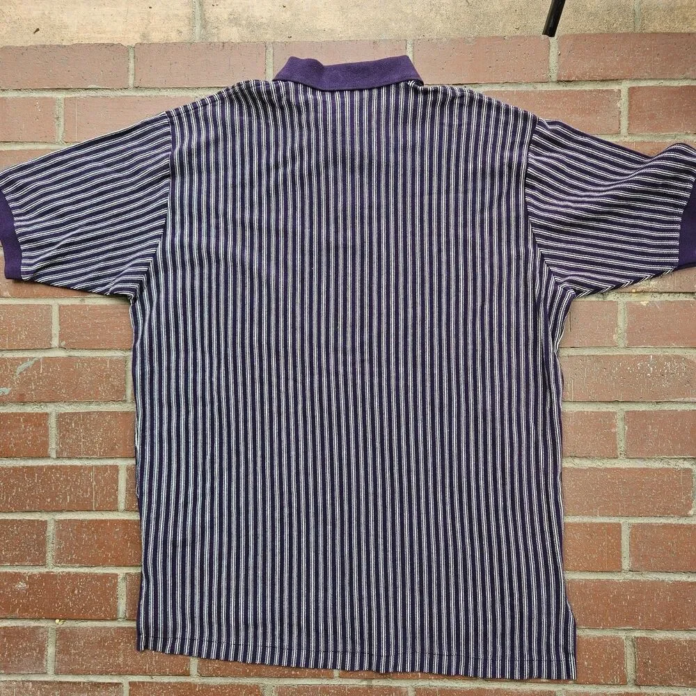 NWT Polo Sport Ralph Lauren Golf Shirt Mens XL Purple Pinstripe Long Tail